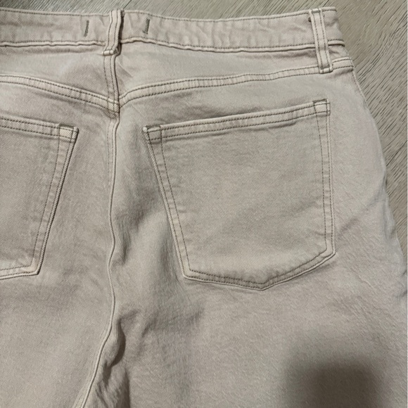 Abercrombie & Fitch Curve Love Cream 90’s High Rise Relaxed Jean Size 31/14 - Picture 7 of 8